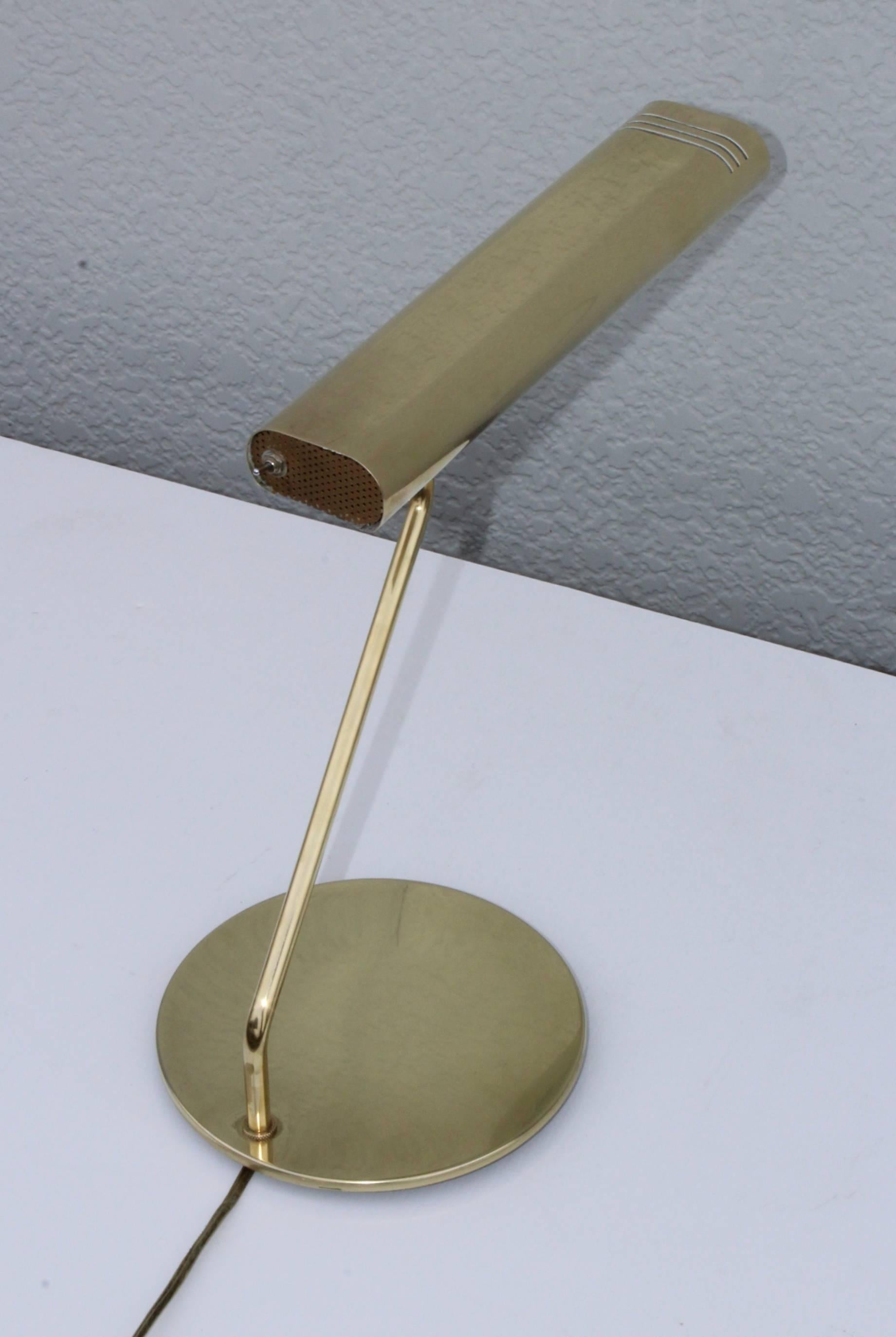 Mid-Century Modern Brass Swivel Table Lamps 5