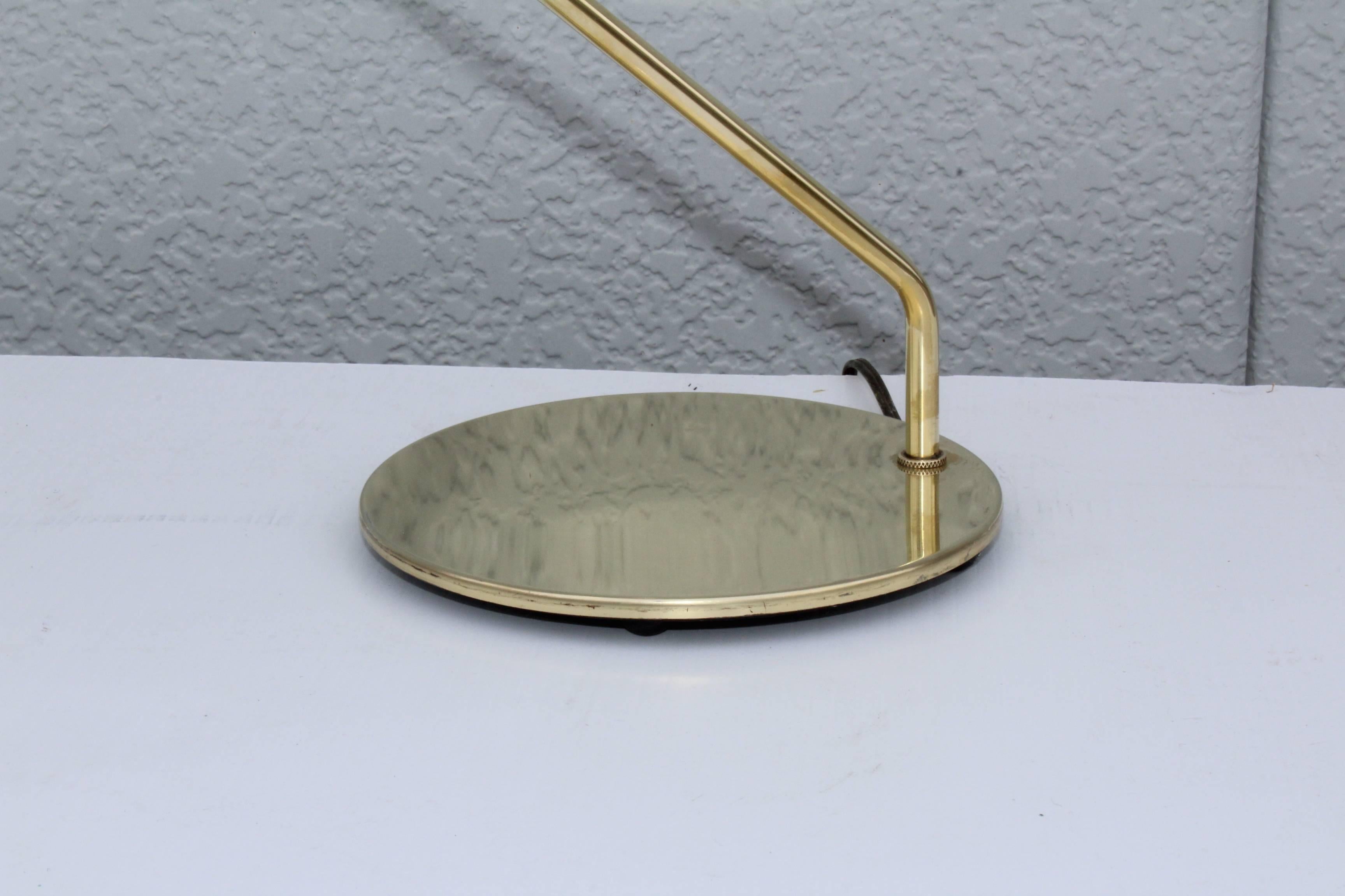 Mid-Century Modern Brass Swivel Table Lamps 10