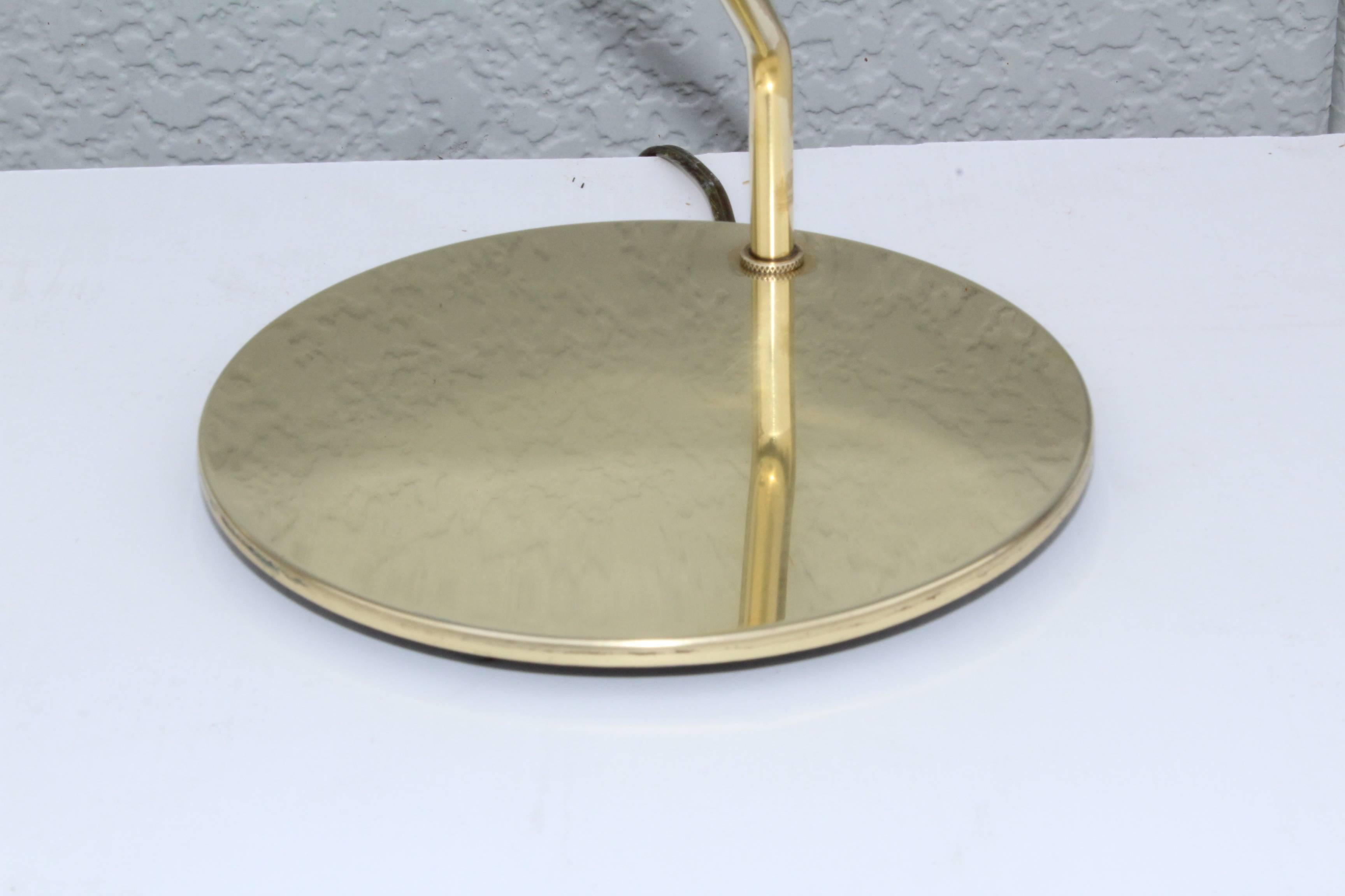 Mid-Century Modern Brass Swivel Table Lamps 2