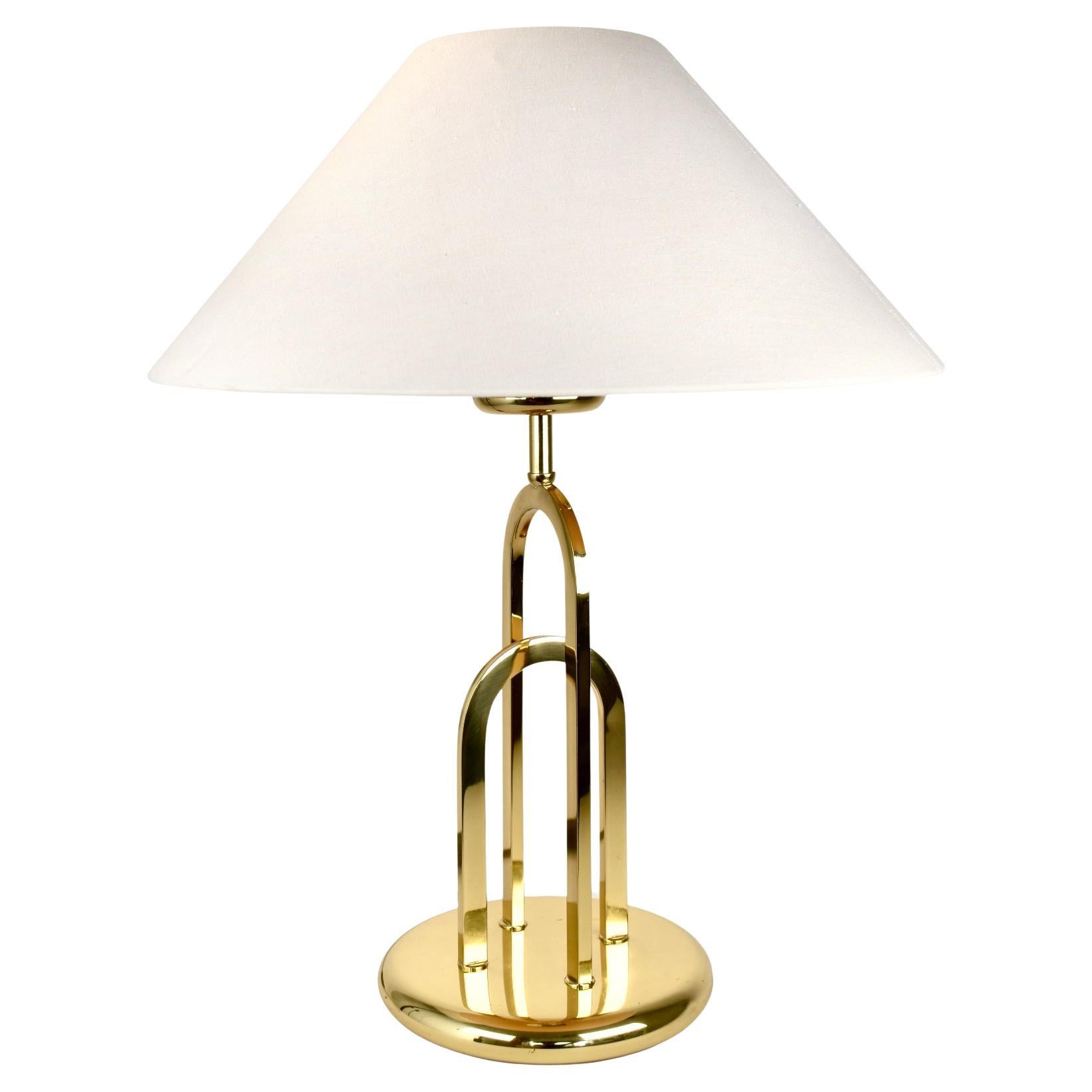 Mid Century Modern Brass Table Lamp, 1970s