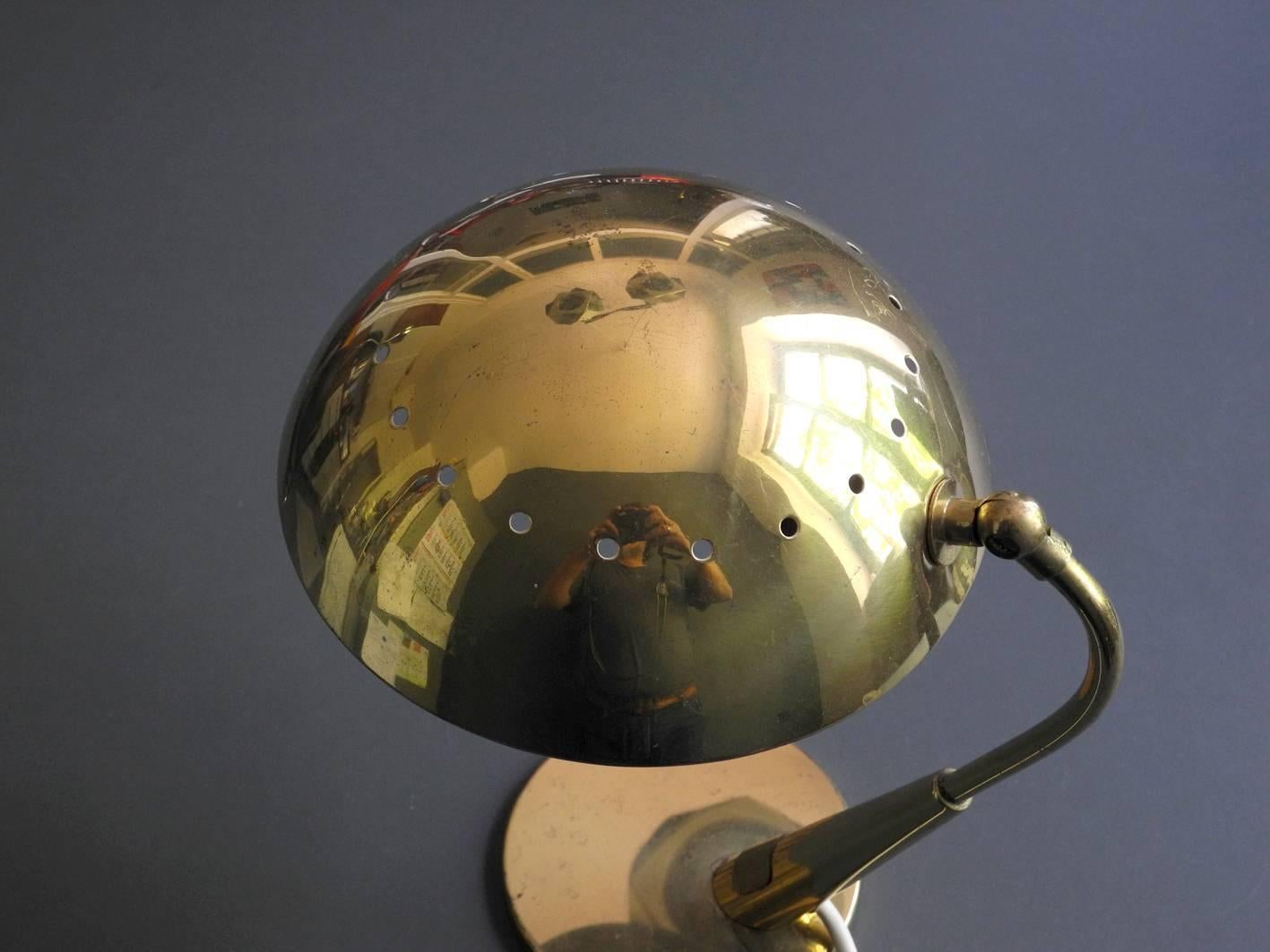 Mid-20th Century Mid-Century Modern Brass Table Lamp by Kaiser