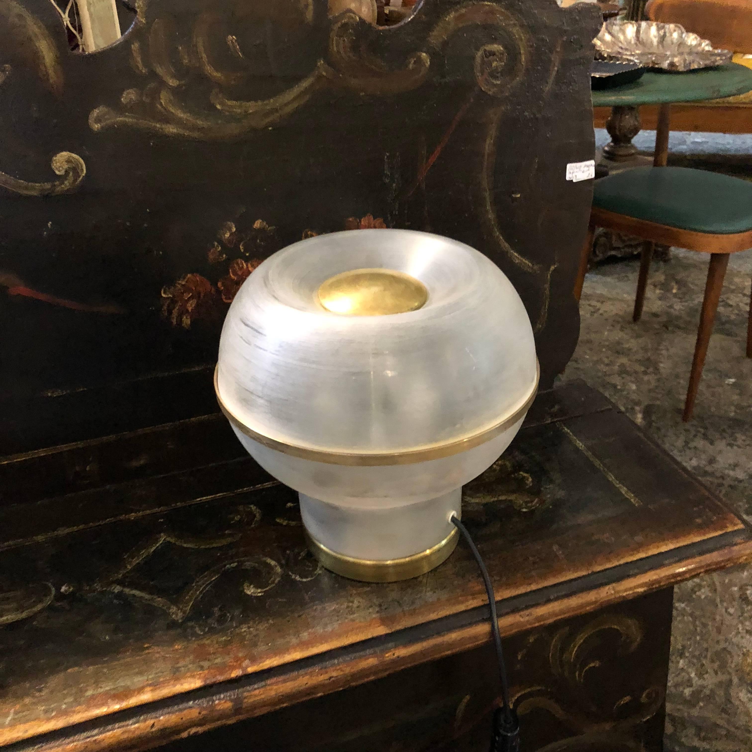Mid-Century Modern Brass Table Lamp, circa 1960 7