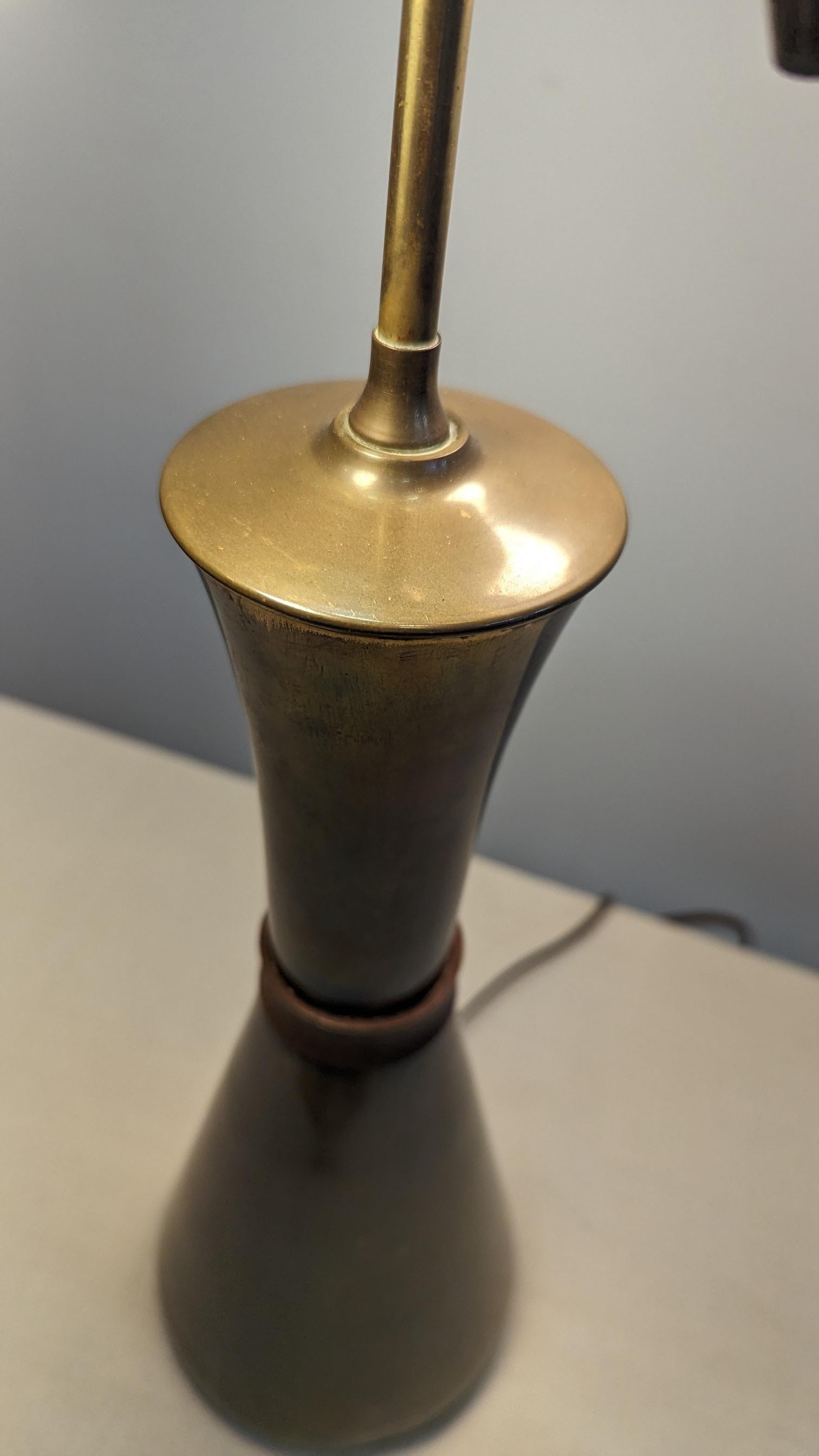 Mid Century Modern Brass Table Lamp For Sale 4