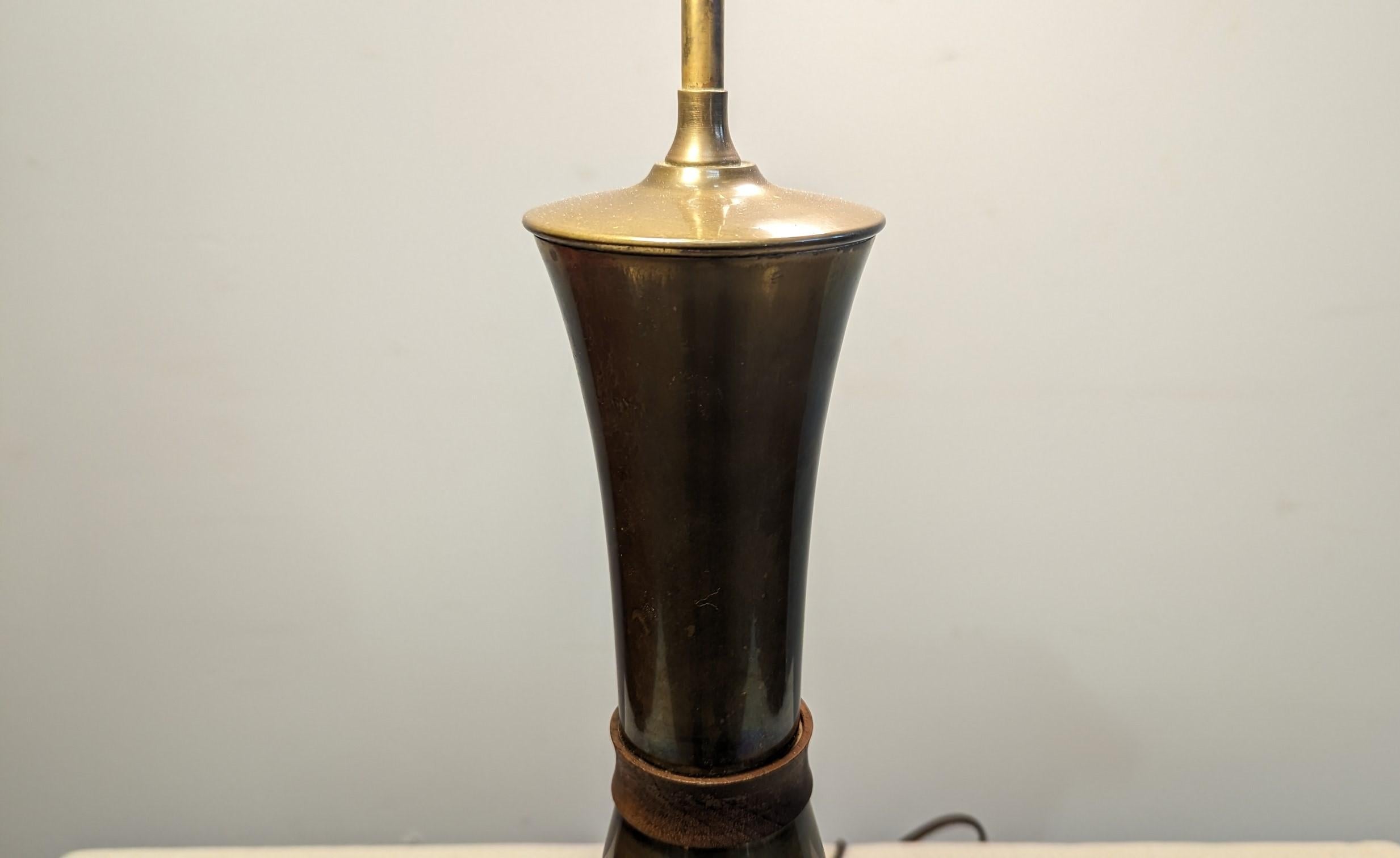 Mid Century Modern Brass Table Lamp For Sale 5