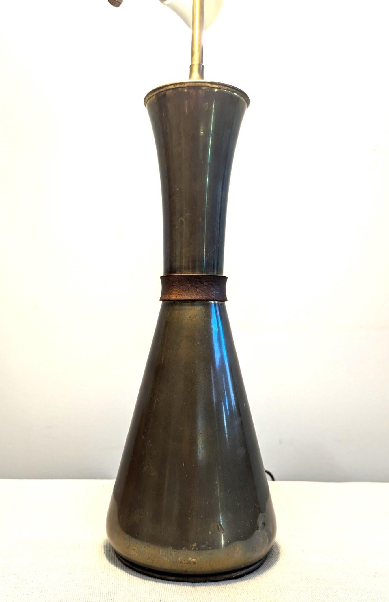 Mid Century Modern Brass Table Lamp For Sale 6