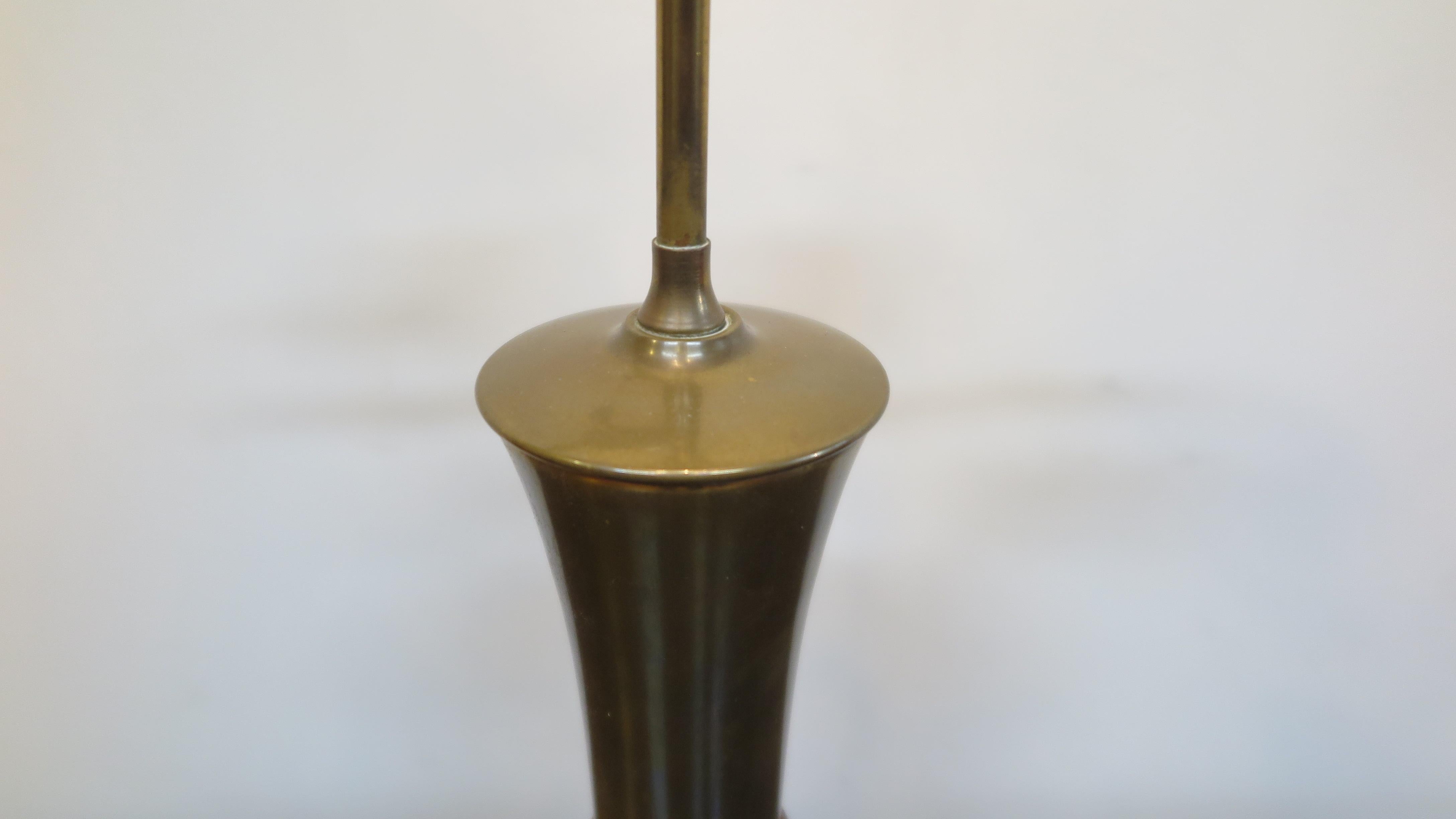 American Mid Century Modern Brass Table Lamp For Sale