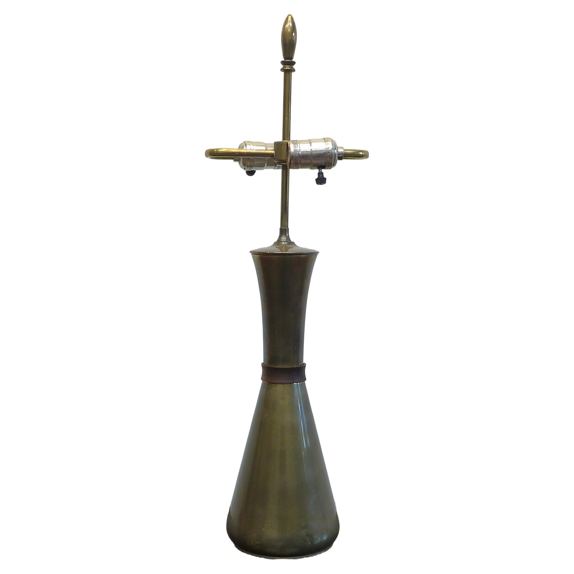 Mid Century Modern Brass Table Lamp For Sale