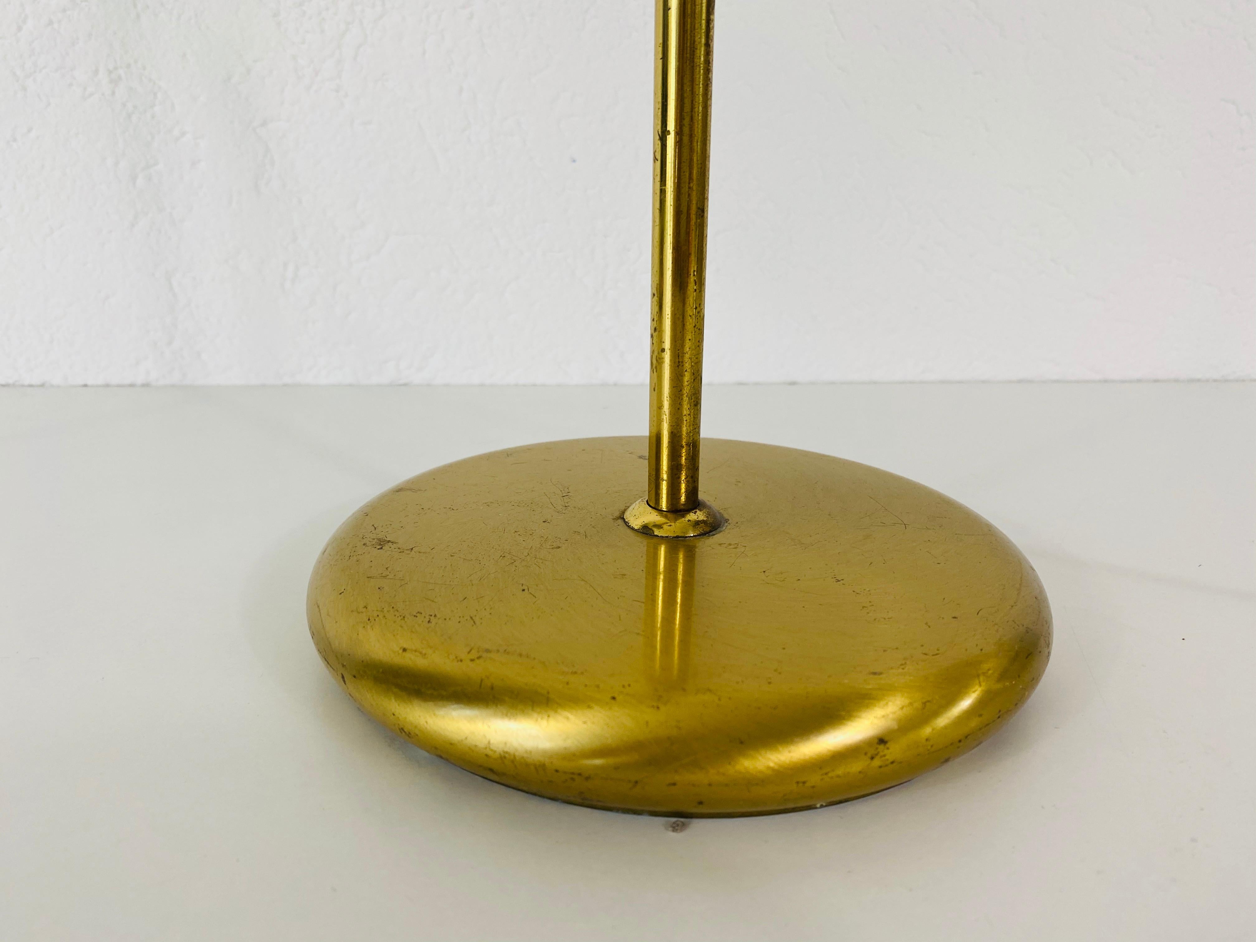 Aluminum Mid-Century Modern Brass Table Lamps, Pair, 1960s For Sale