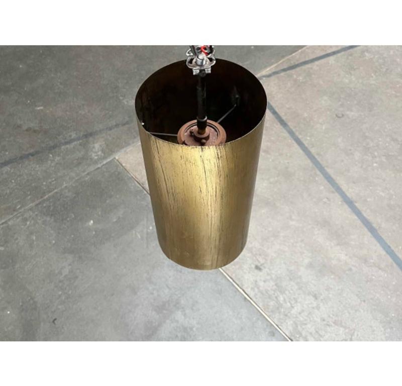 Mid-Century Modern Brass Tube Pendant Lamp, 1960s For Sale 7