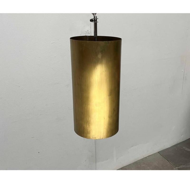 Mid-Century Modern Brass Tube Pendant Lamp, 1960s For Sale 8
