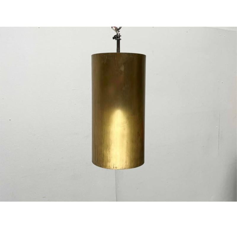 Mid-Century Modern Brass Tube Pendant Lamp, 1960s For Sale 10