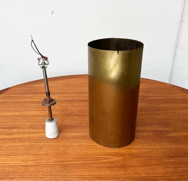 Mid-Century Modern Brass Tube Pendant Lamp, 1960s For Sale 12