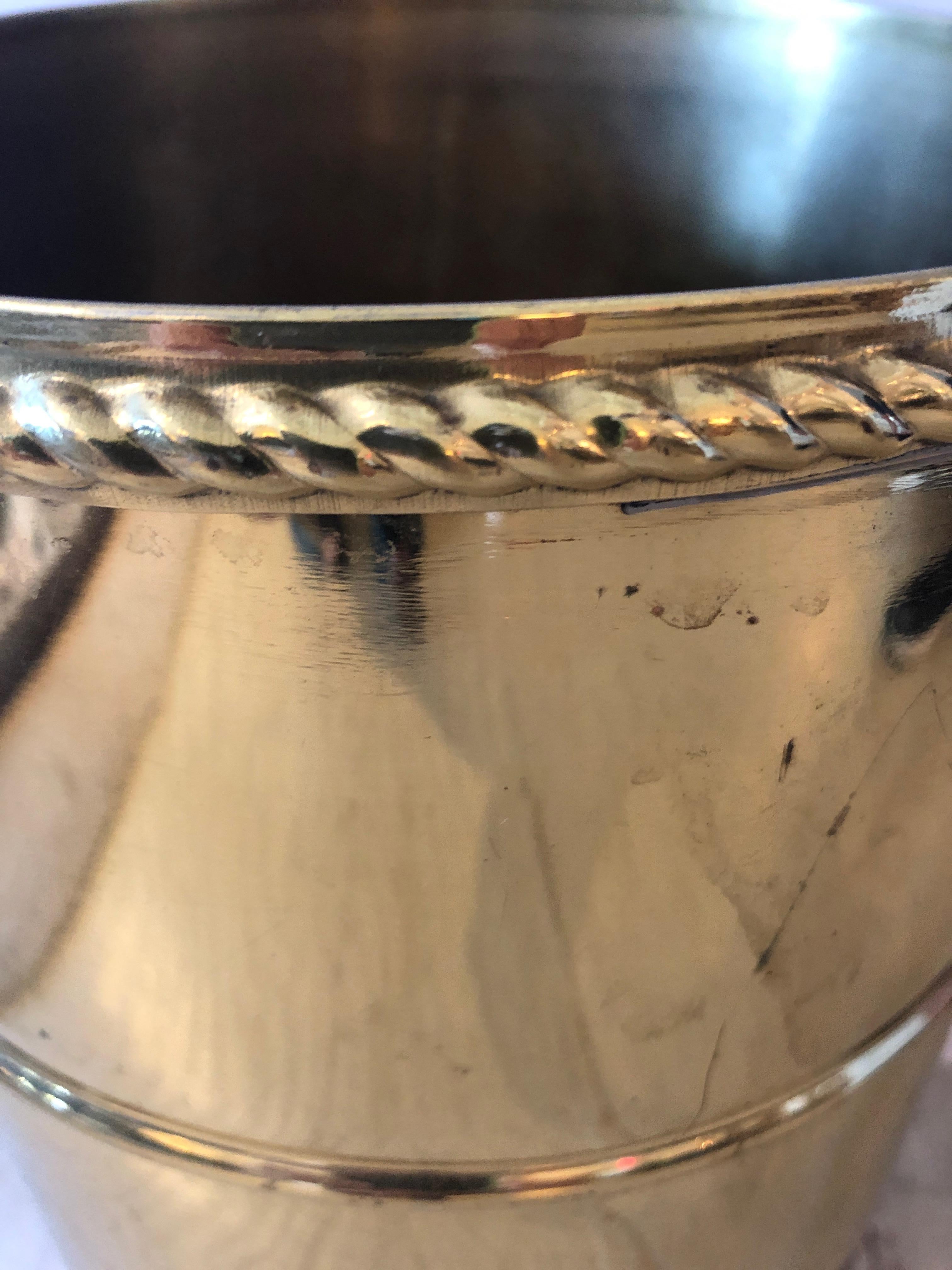 Mid-Century Modern Brass Umbrella Stand or Cane Holder In Excellent Condition In Hopewell, NJ