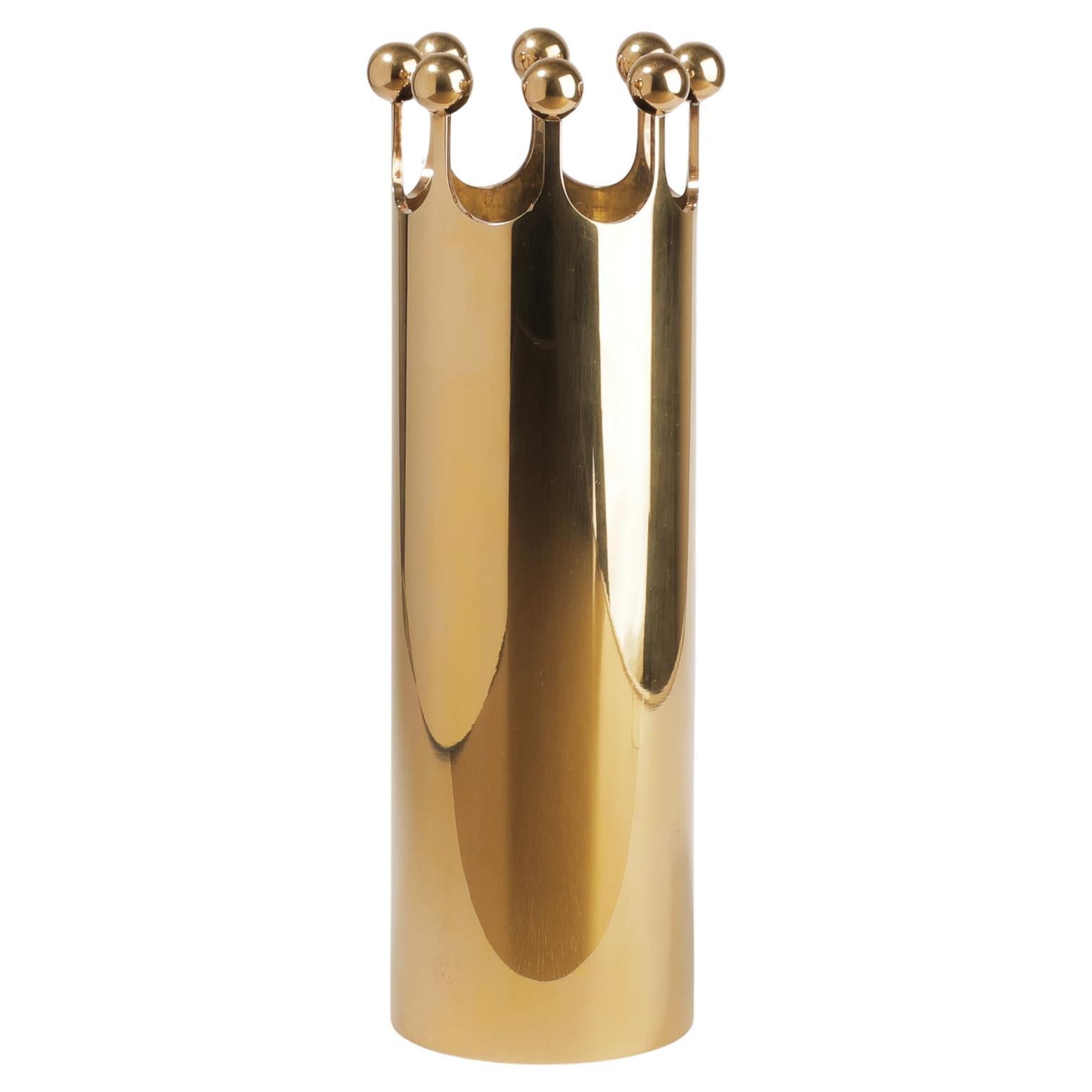 Mid-Century Modern Brass Vase by Pierre Forsell for Skultuna