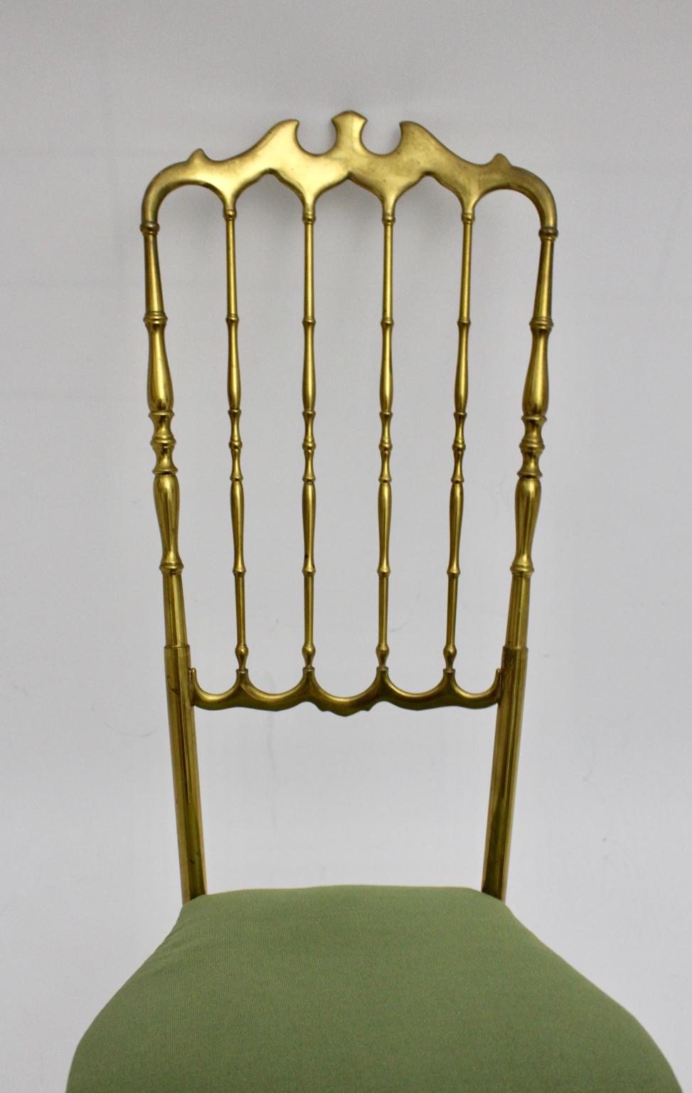 Mid-Century Modern Brass Vintage Chiavari Side Chair, 1950s, Italy For Sale 4