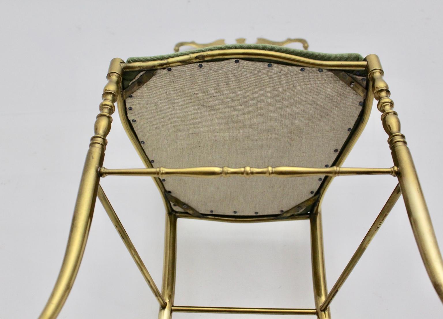 Mid-Century Modern Brass Vintage Chiavari Side Chair, 1950s, Italy For Sale 6