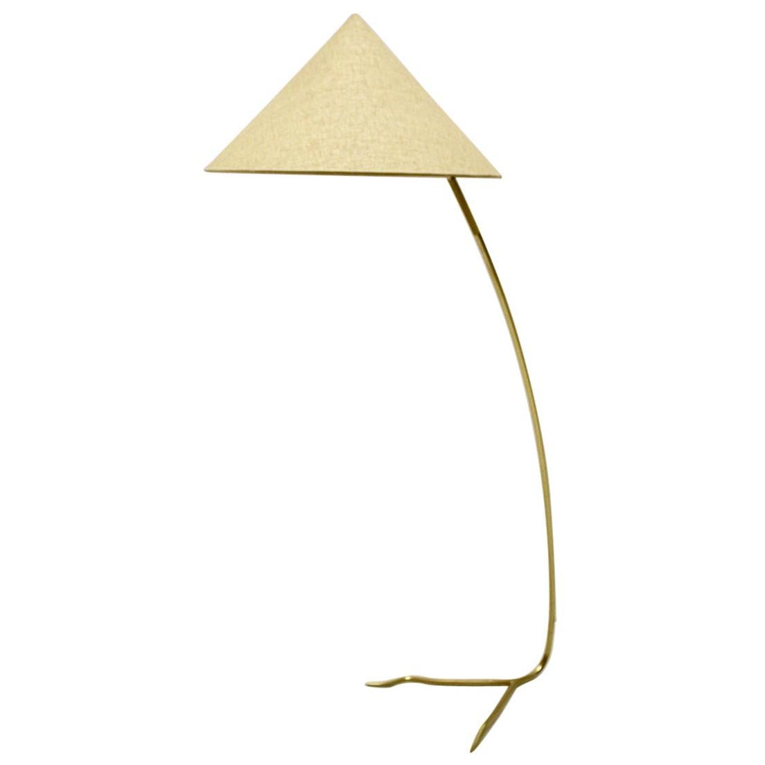 Mid-Century Modern Brass Vintage Floor Lamp Sumatra Rupert Nikoll, Austria For Sale