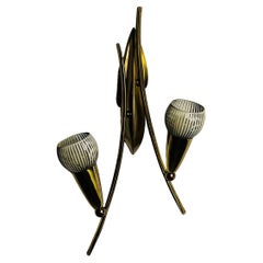 Lampada da parete in ottone della modernità di metà secolo, Italia, anni '60