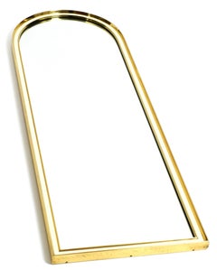 Mid-Century Modern Brass Wall Mirror by Vereinigte Werkstätten, Germany 1970s