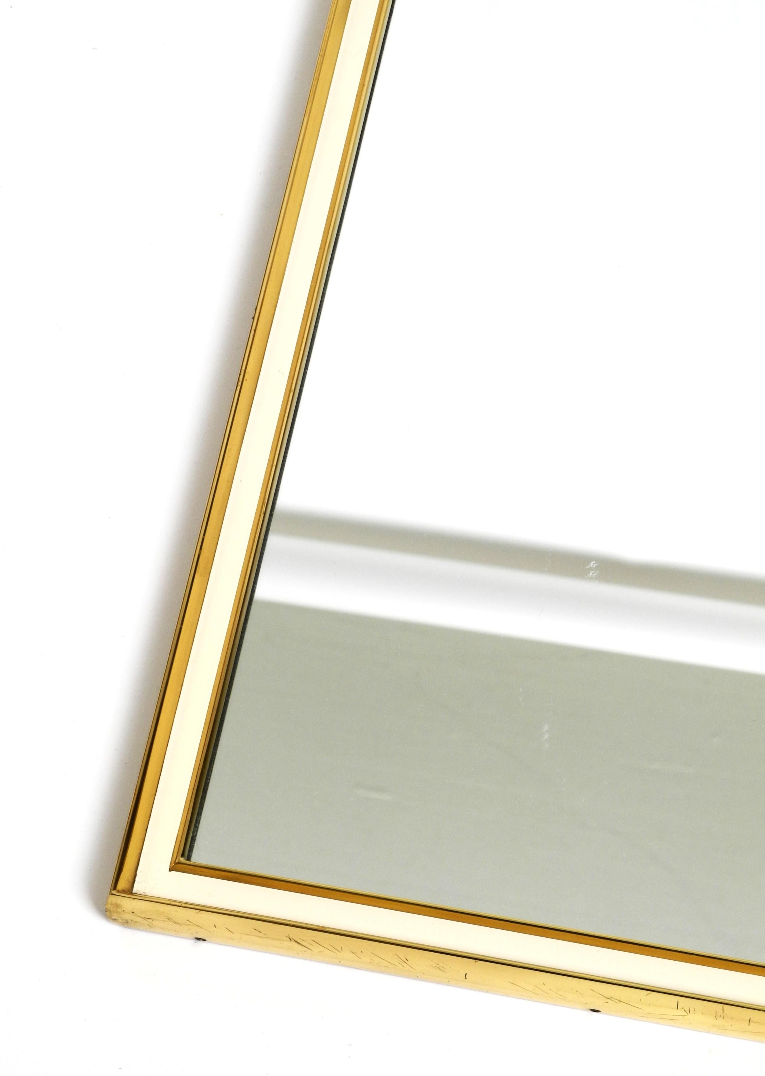 Mid-Century Modern Brass Wall Mirror by Vereinigte Werkstätten, Germany 1970s For Sale 4