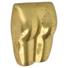 Escultura desnuda de pared de latón moderna de mediados de siglo