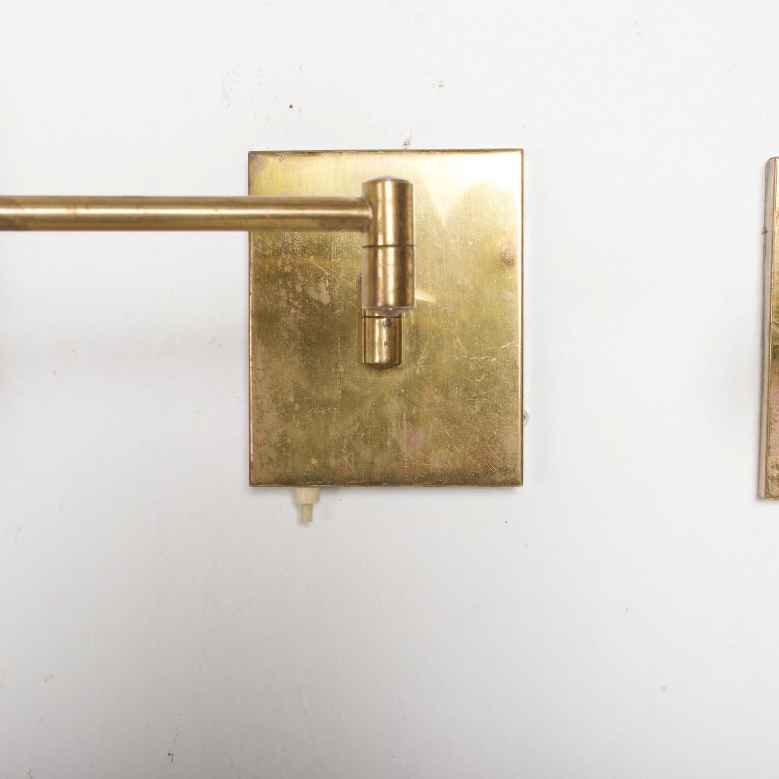 Mid-Century Modern Brass Wall Sconces, After Lightolier 2