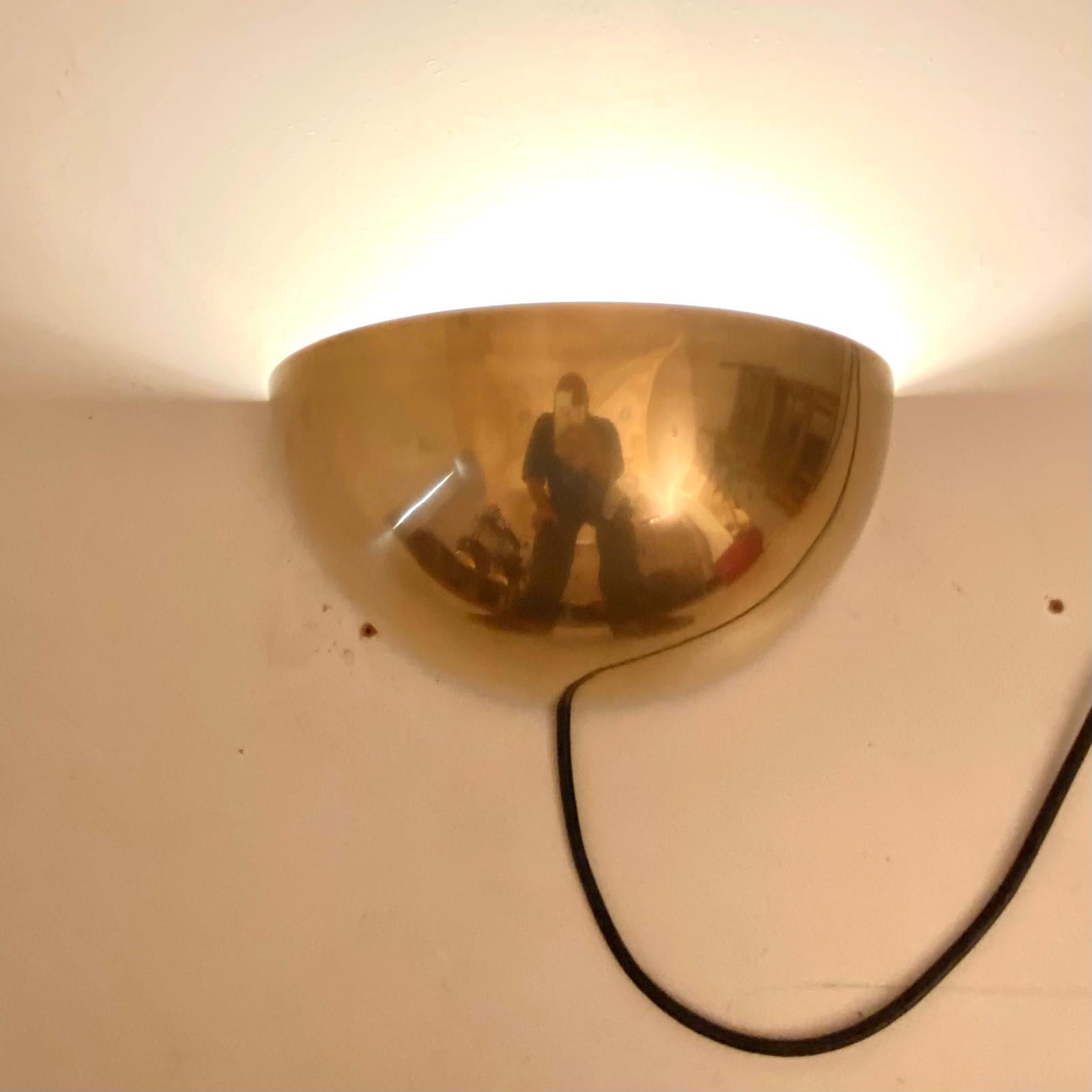 Mid Century Modern Brass Wall Sconces, Quebec Model, Gjlla Giani for Tronconi 4