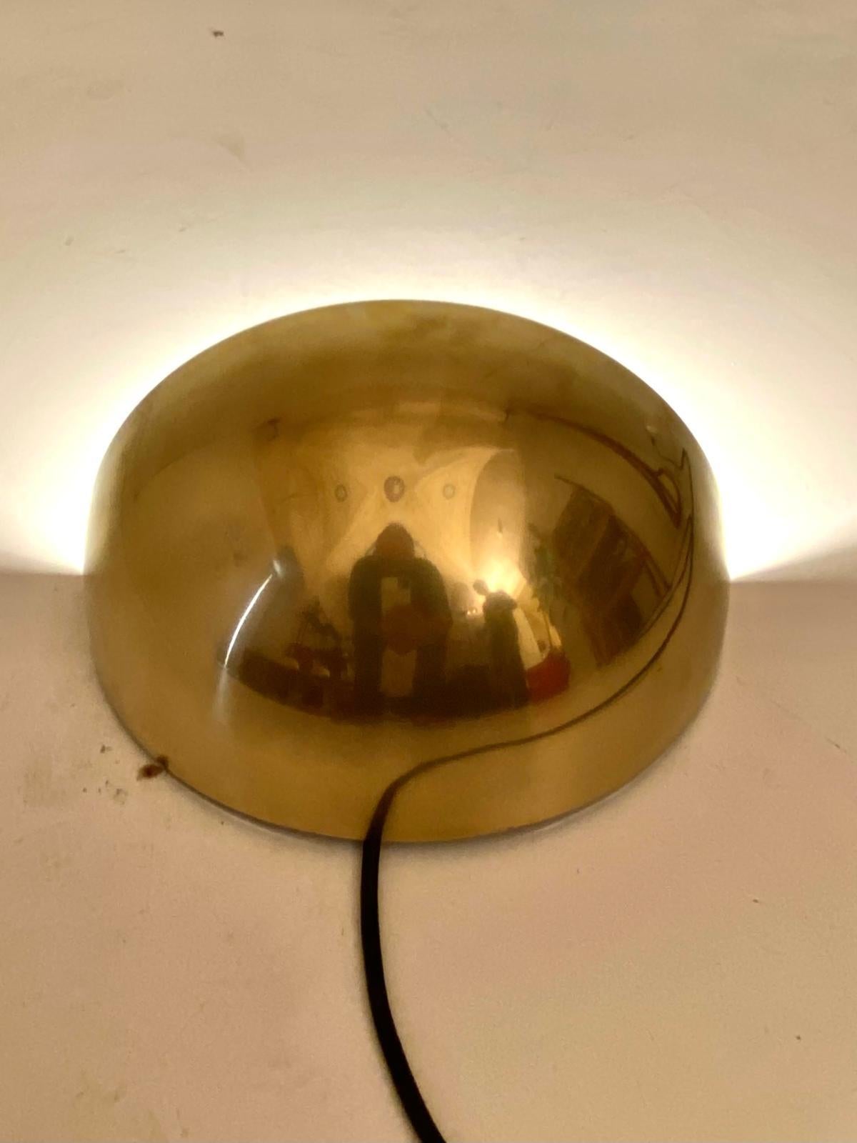 Mid Century Modern Brass Wall Sconces, Quebec Model, Gjlla Giani for Tronconi 5
