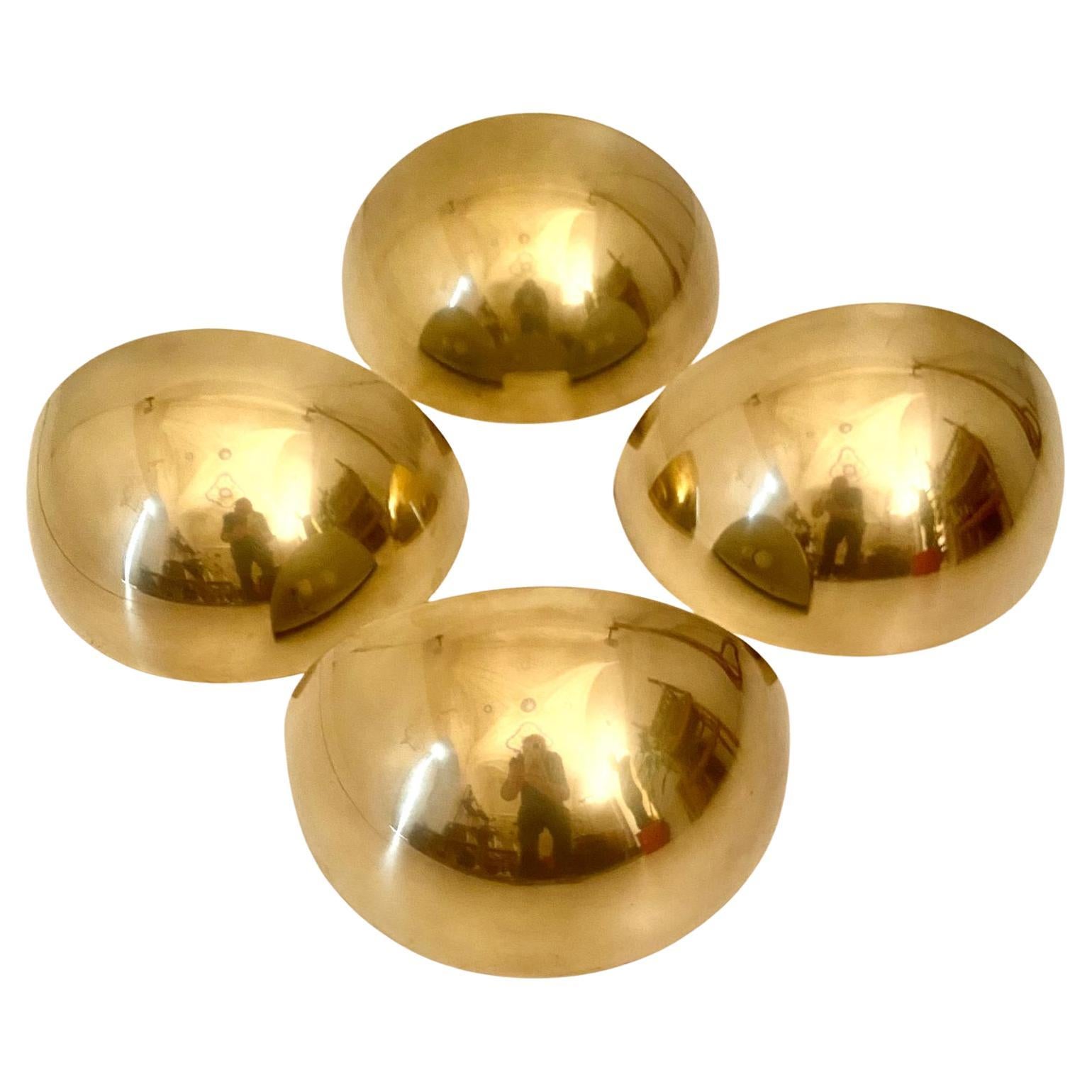 Mid-Century Modern Brass Wall Sconces 