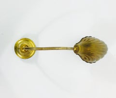Mid-Century Modern Brassand Shell Shaped Adjustable Wall Lamp, 1950s
