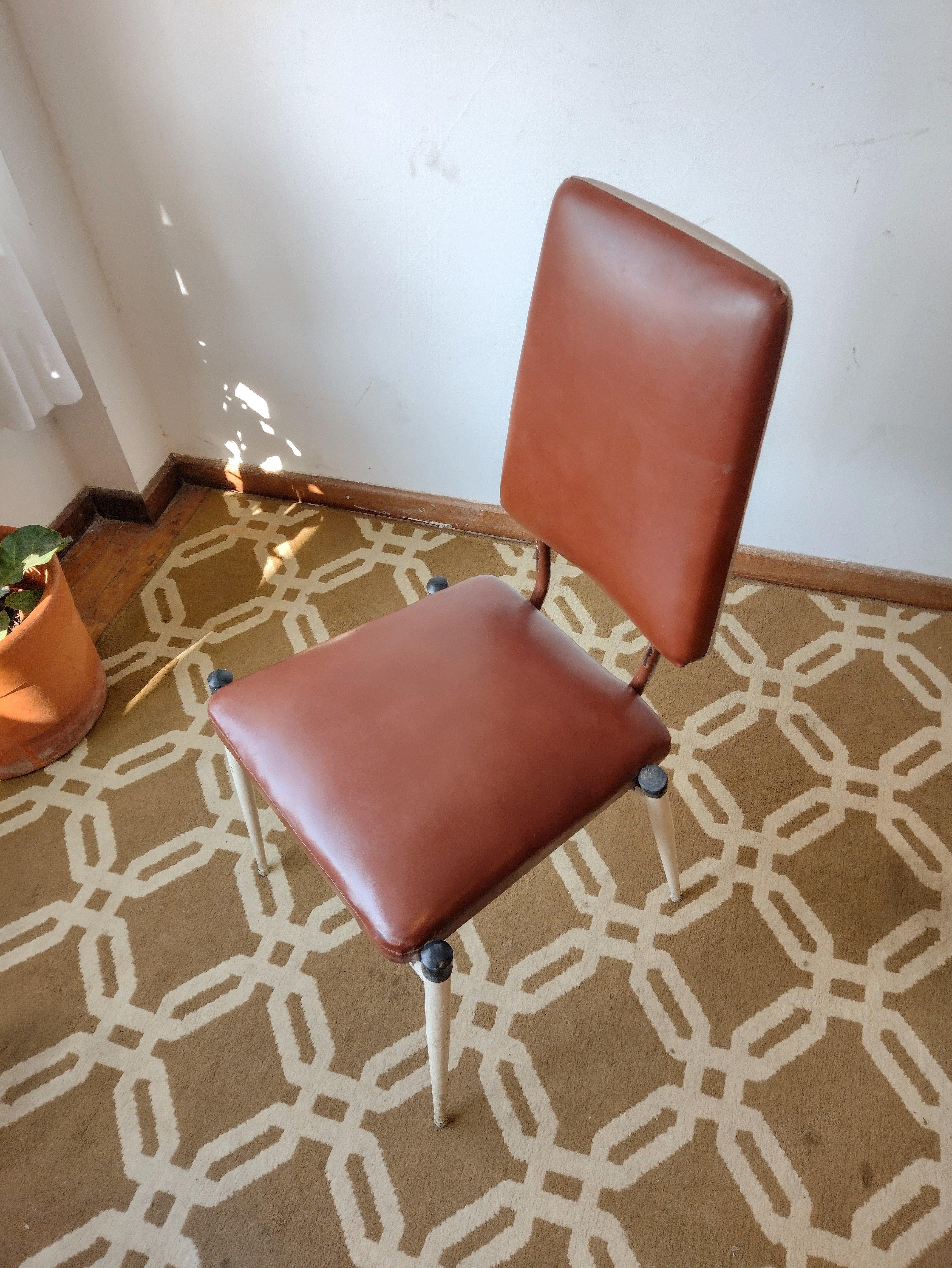 Mid-Century Modern Brazilian Brown and Gray Chairs, Set of 6 7