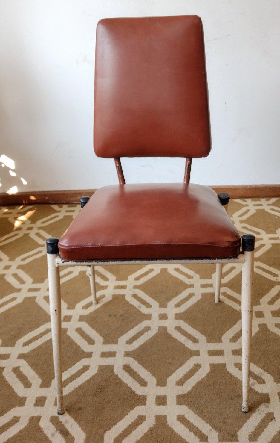 Mid-Century Modern Brazilian Brown and Gray Chairs, Set of 6 1