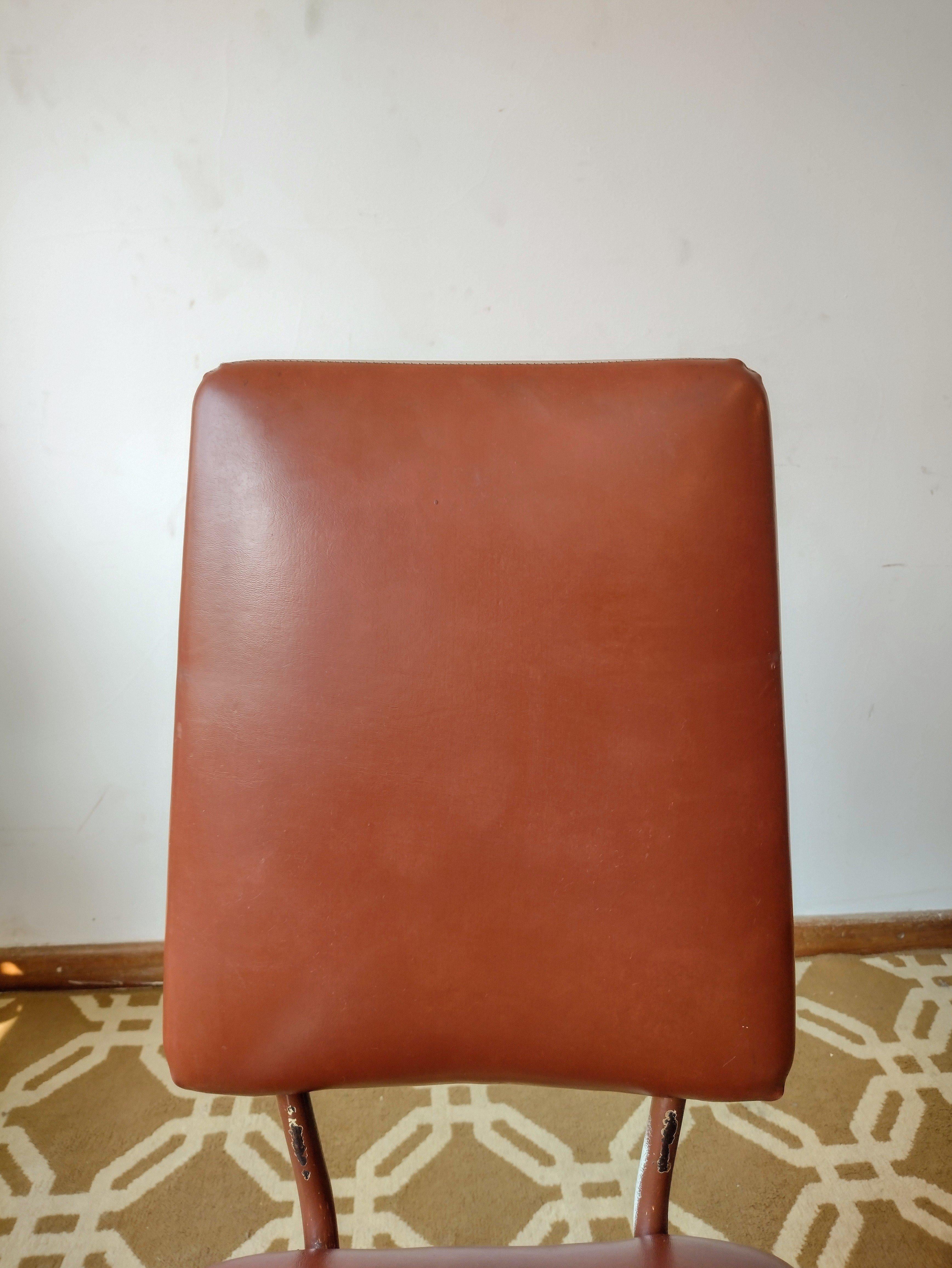Mid-Century Modern Brazilian Brown and Gray Chairs, Set of 6 2