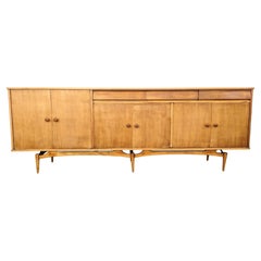 Mid-Century Modern Brazilian Buffet in Solid Light Wood