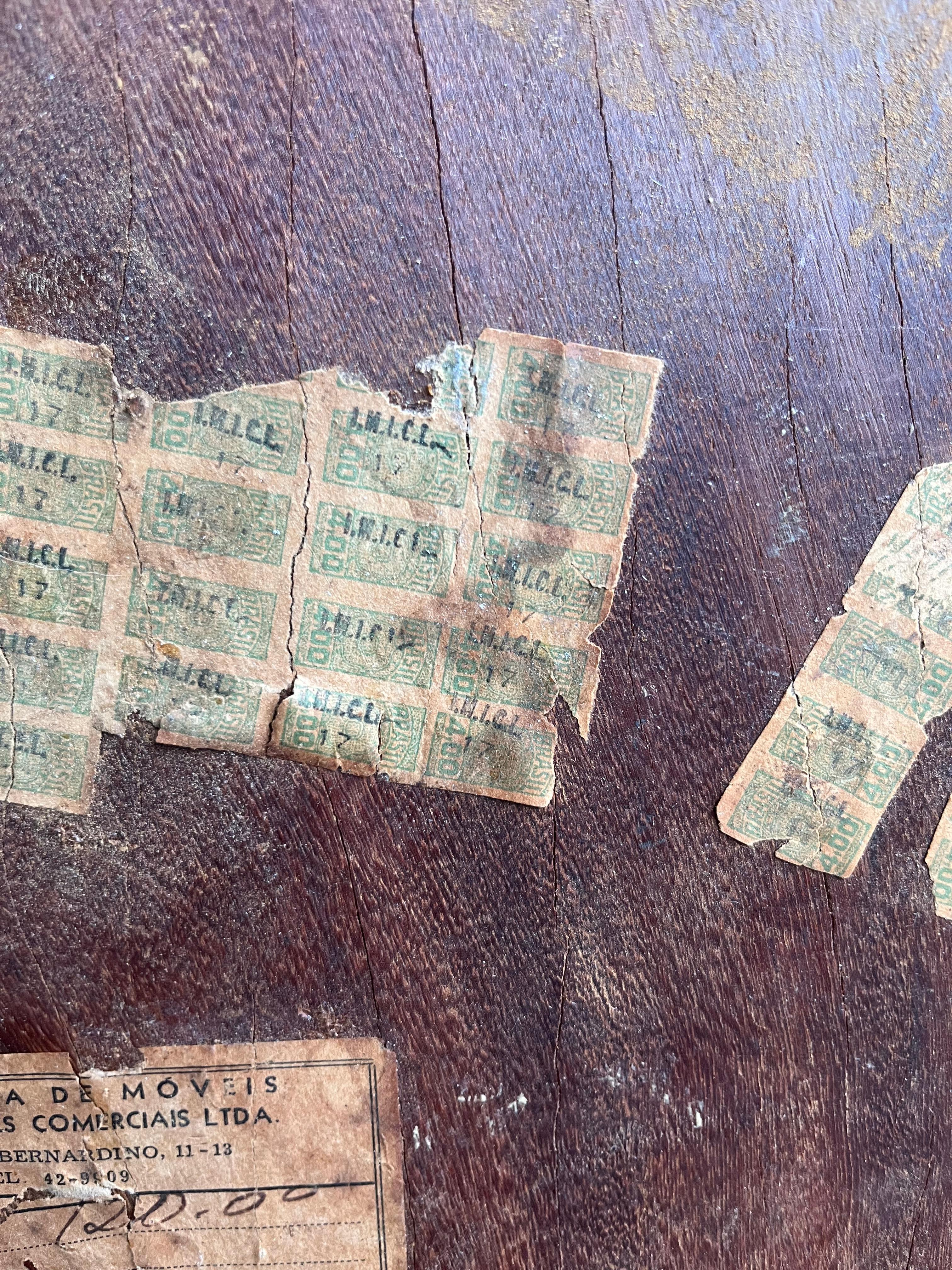 Mid-Century Modern Brazilian Hardwood round coffee table 1960's For Sale 5