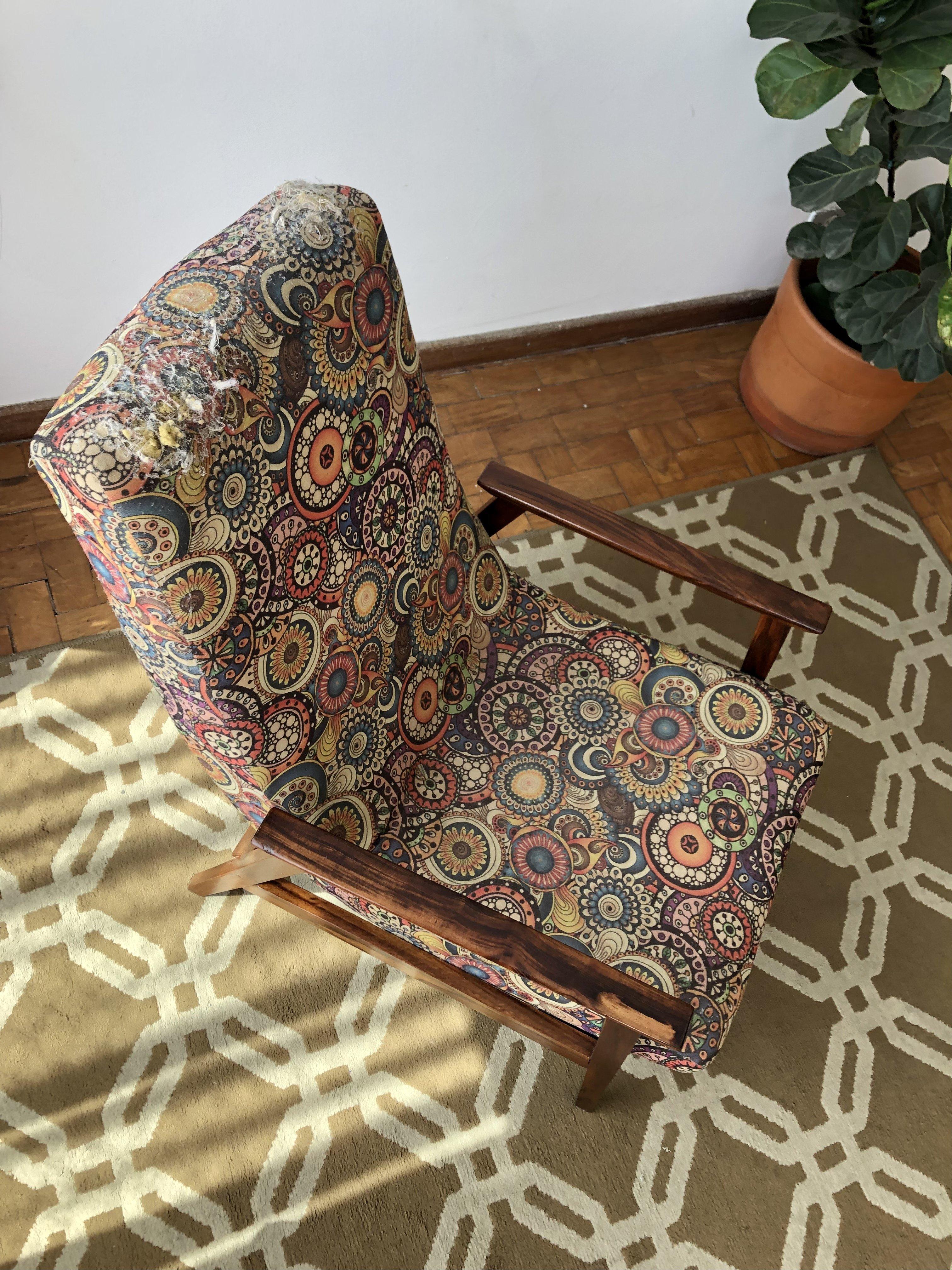 Mid-Century Modern Brazilian Lounge Armchair Made by Gelli Moveis, 1960's For Sale 7