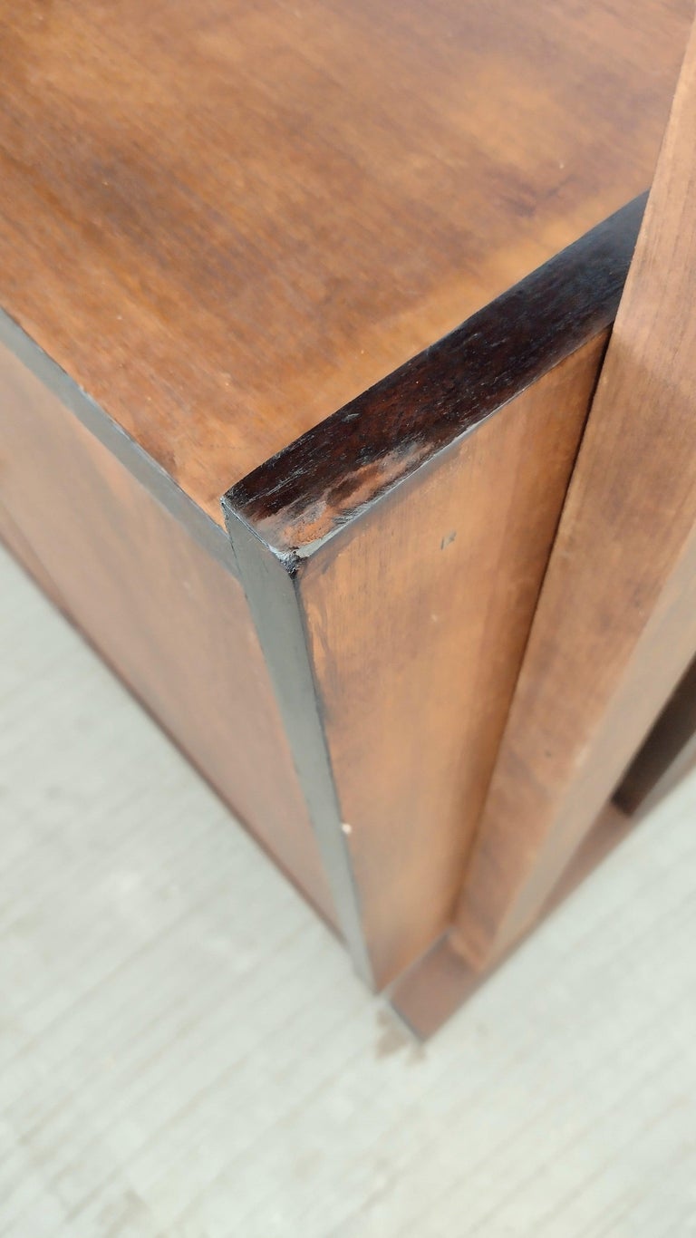 MidCentury Modern Brazilian Multi Niche Bookcase in Solid Imbuia Wood