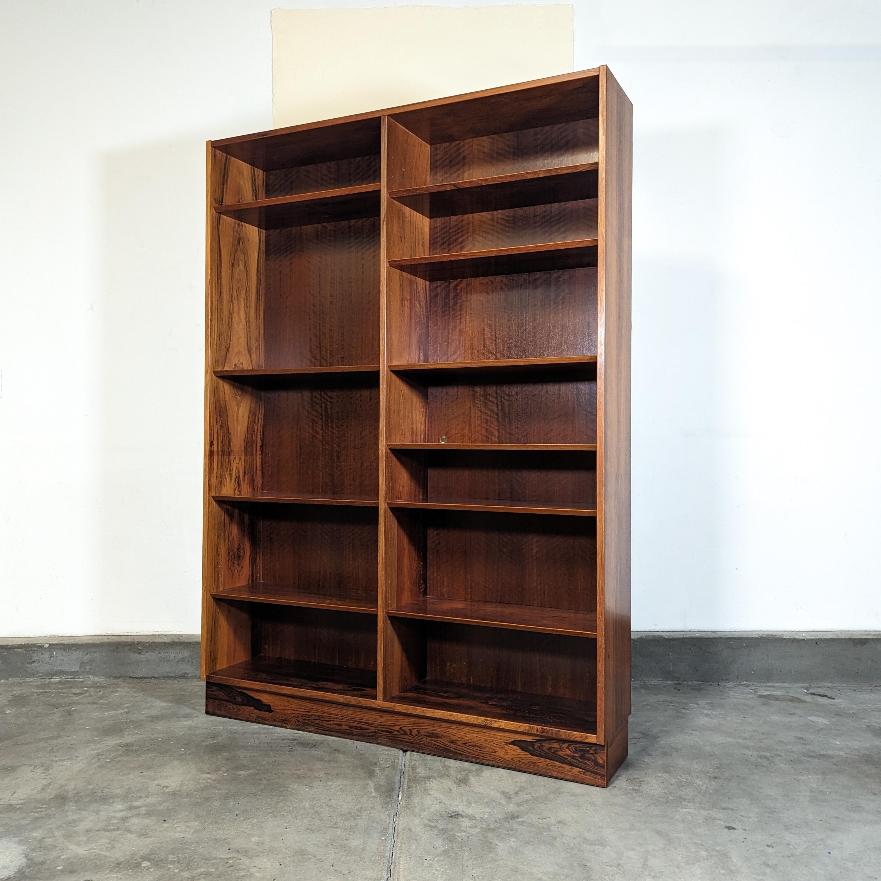 Danish Mid Century Modern Brazilian Rosewood Bookcase by Poul Hundevad, c1960s