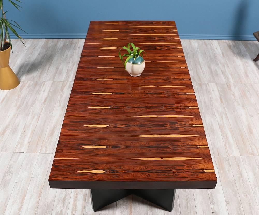 Wood Mid-Century Modern Brazilian Rosewood Dining Table