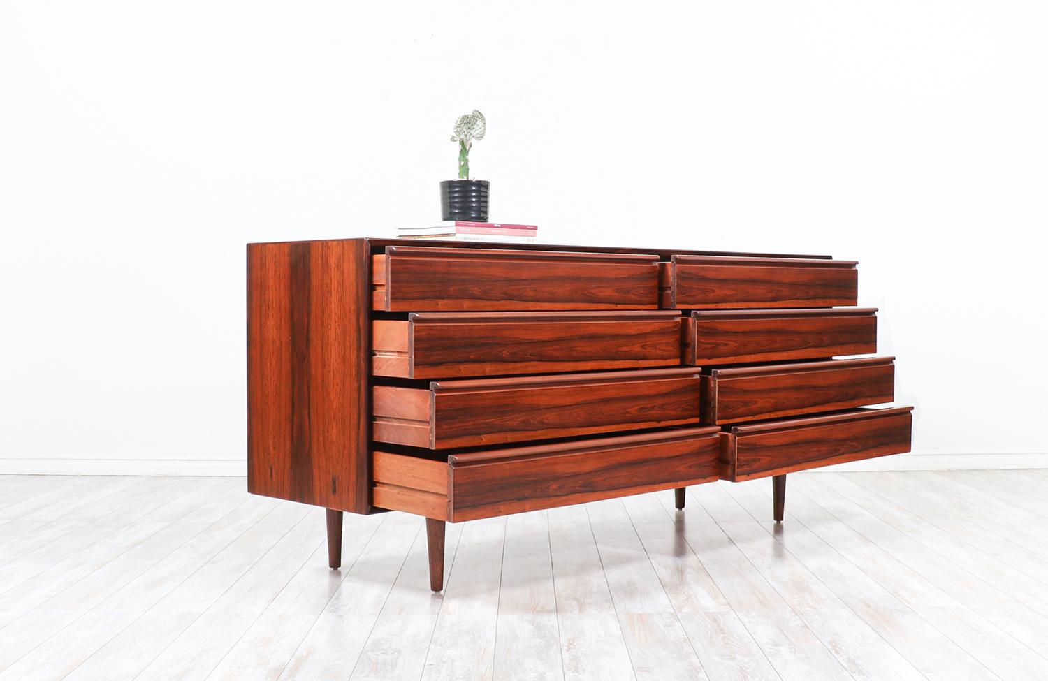 Norwegian Mid-Century Modern Brazilian Rosewood Dresser by Westnofa