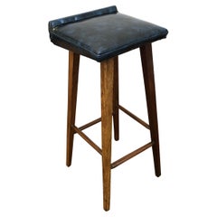 Mid-Century Modern Brazilian Tall Stool in Caviuna Wood