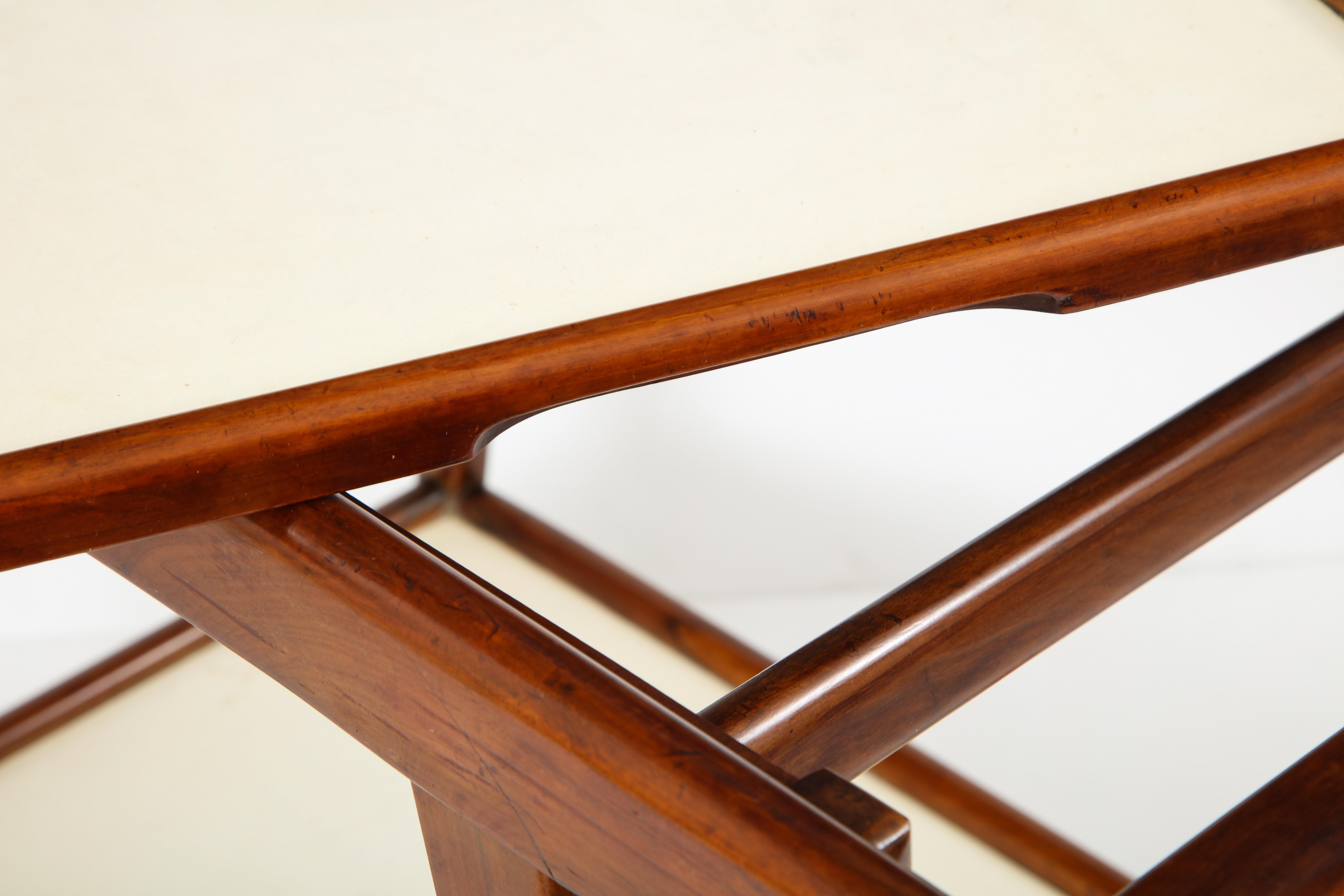 Mid-20th Century Mid-Century Modern Brazilian Tea Cart in Hardwood and Formica by OCA, 1950s