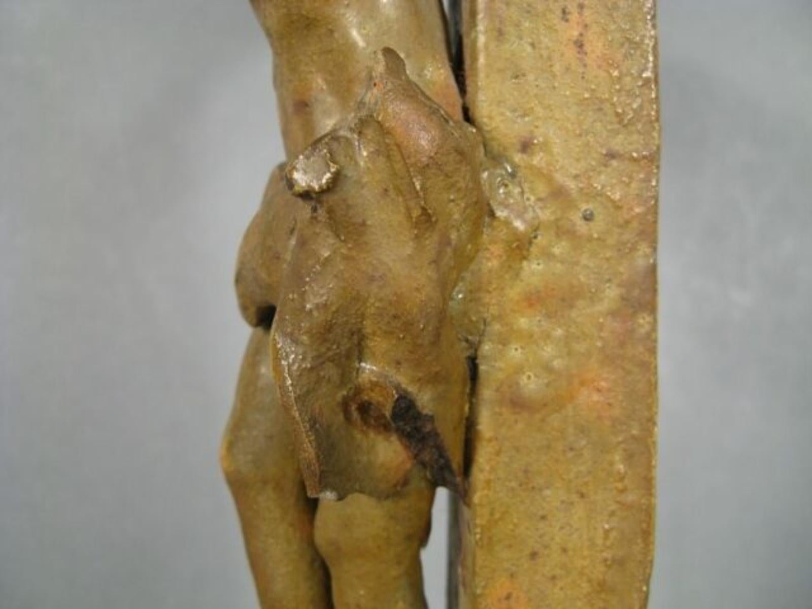 Mid-Century Modern Brazilian Terracotta Crucifix by José Rodrigues -1Y65 5