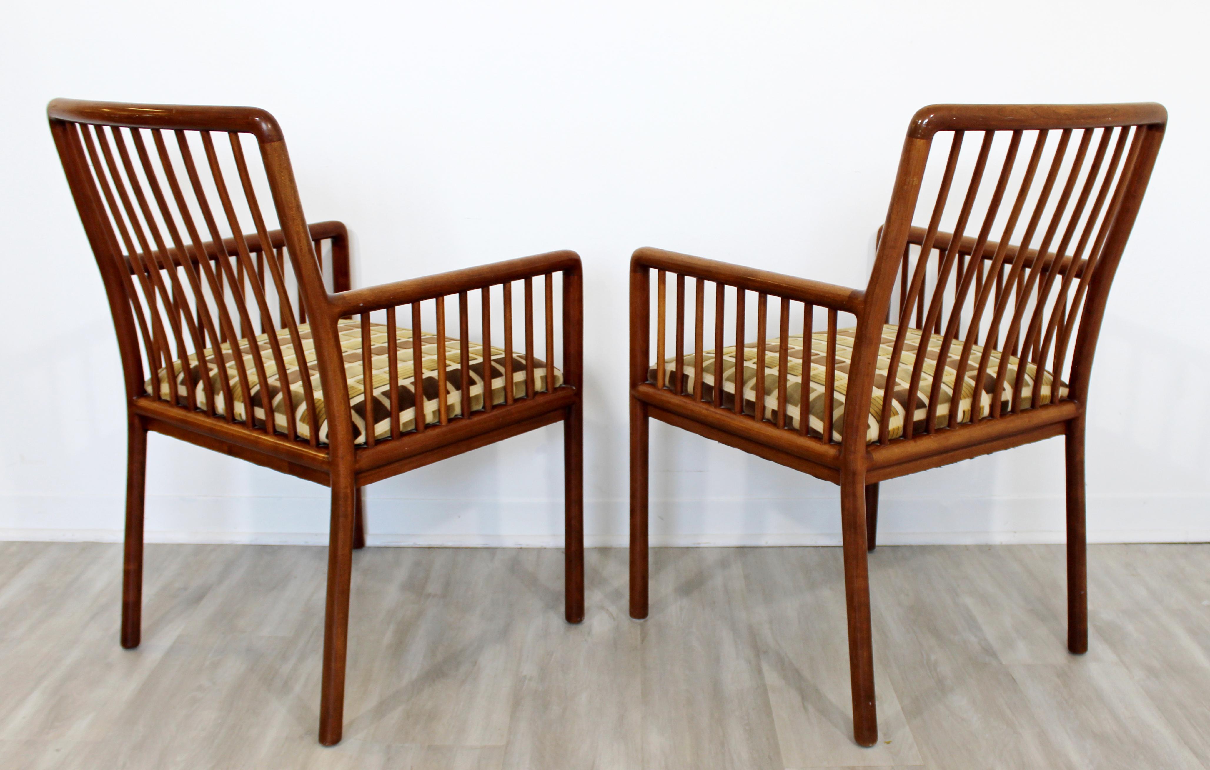 Mid-Century Modern Brickell Set 4 Cherry Spindle Ladder Backed Side Chairs 1990s 3