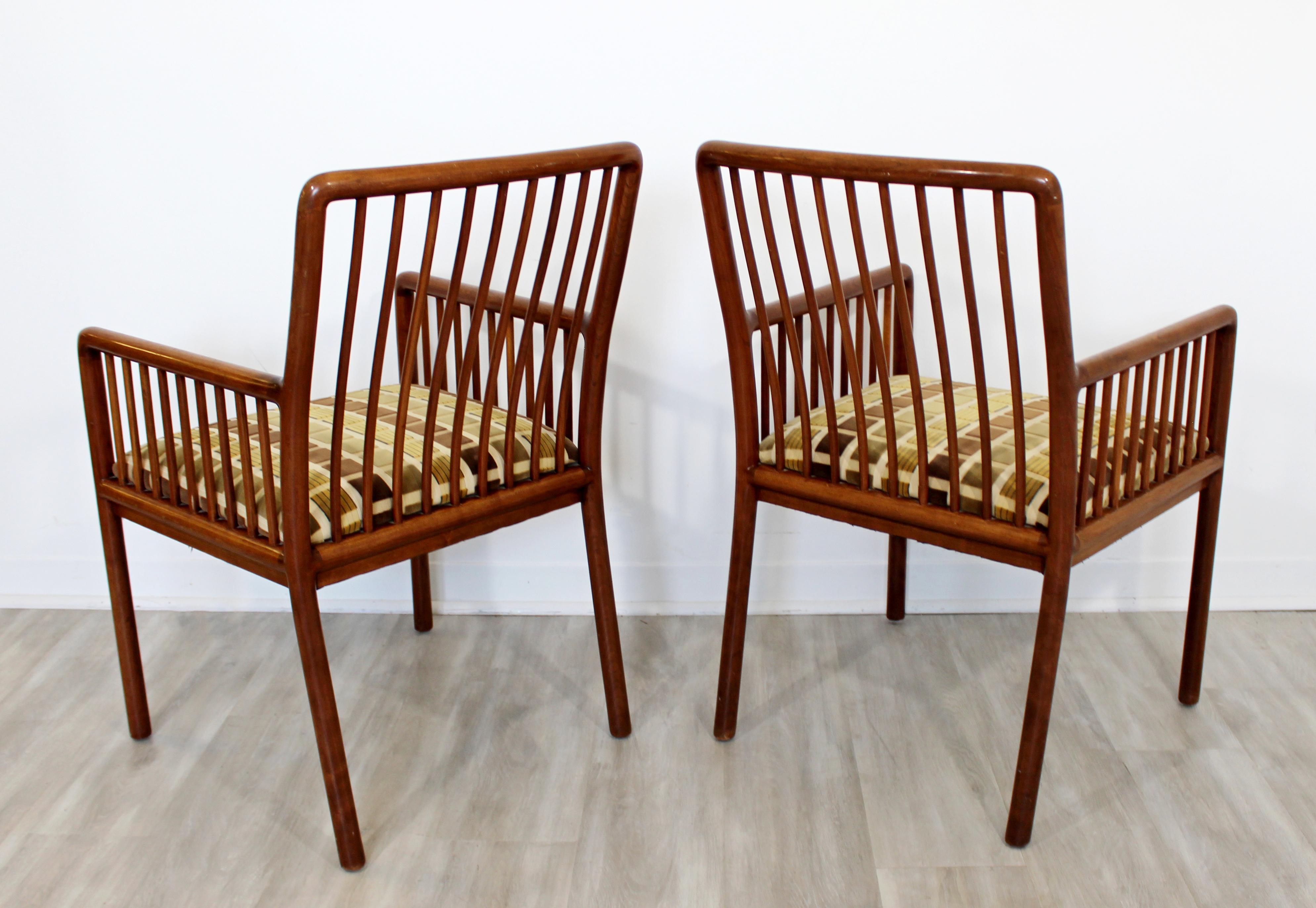 Mid-Century Modern Brickell Set 4 Cherry Spindle Ladder Backed Side Chairs 1990s 4
