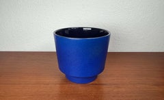 Mid-Century Modern Bright Blue West German Pottery Planter Marei Majolikafabrik