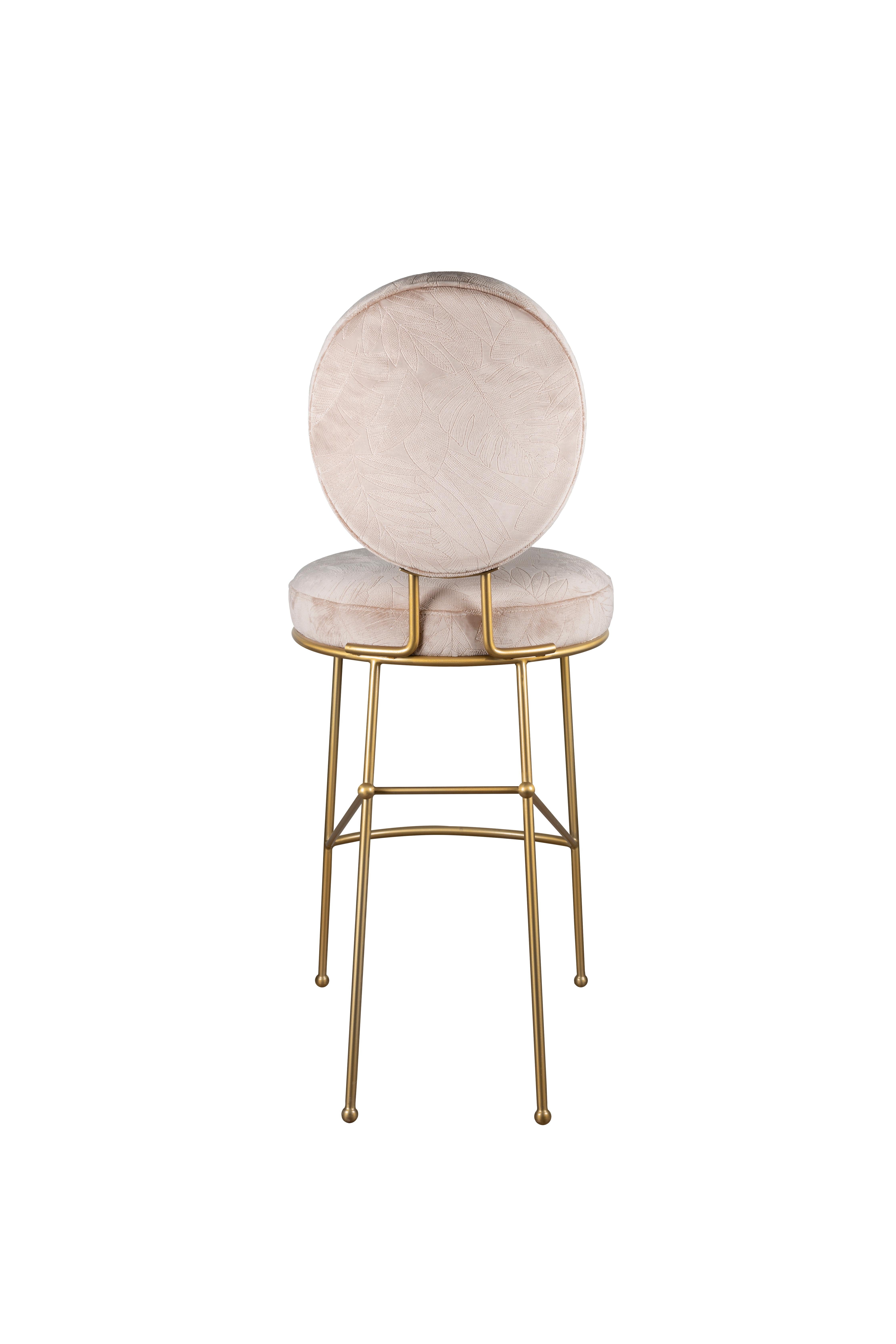 Mid-Century Modern Brigid Bar Chair Stainless Steel Made in Portugal by Ottiu For Sale 1