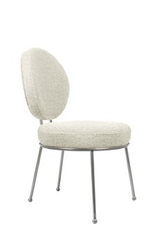 Mid-Century Modern Brigid I Dining Chair Steel Made in Portugal by Ottiu