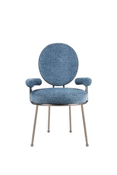 Mid-Century Modern Brigid III Dining Chair Stainless Steel Made in Portugal
