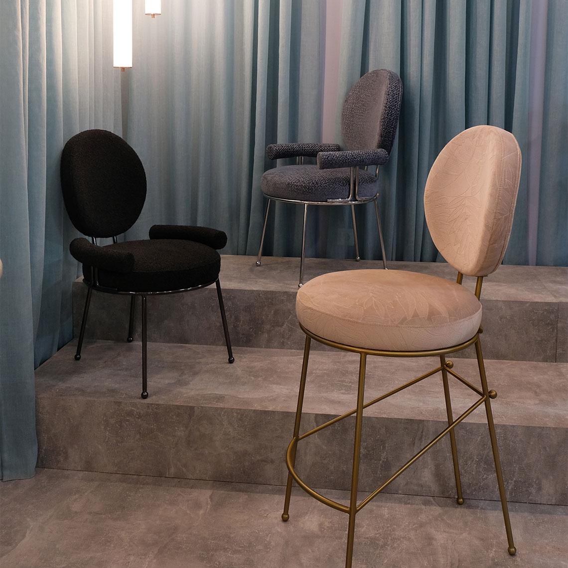 Mid-Century Modern Brigid III Dining Chair Stainless Steel Made in Portugal For Sale 2